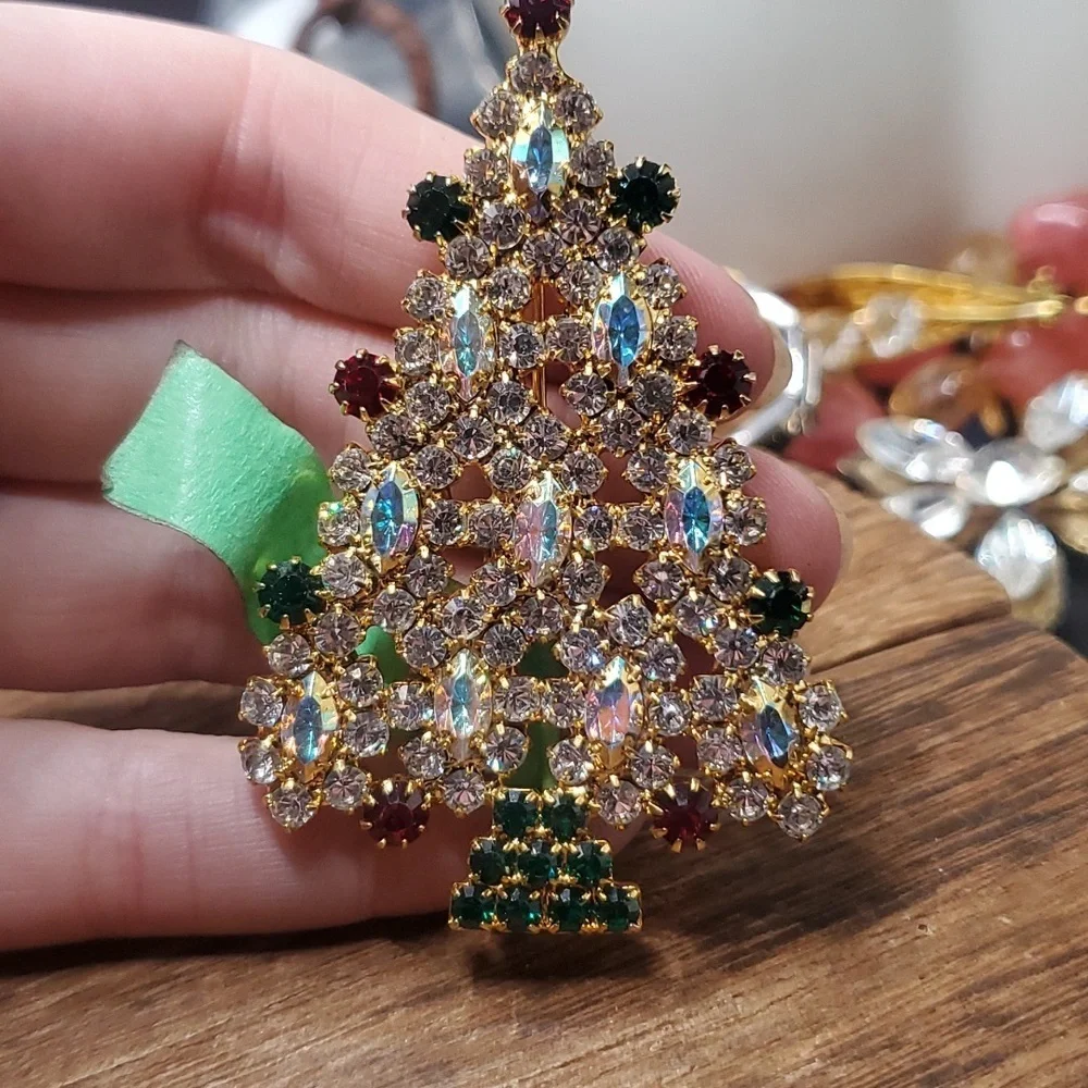 B810 rare mostri Eisenberg christmas tree stunning brooch collectible rare find - Picture 1 of 3
